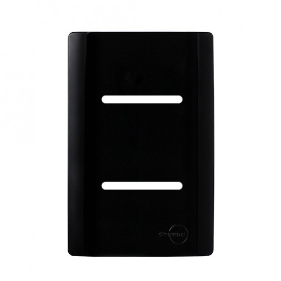 Placa p/ 2 Interruptores 4x2 - Novara Preto Brilhante Placa p/ 2 Interruptores 4x2 - Novara Preto Brilhante